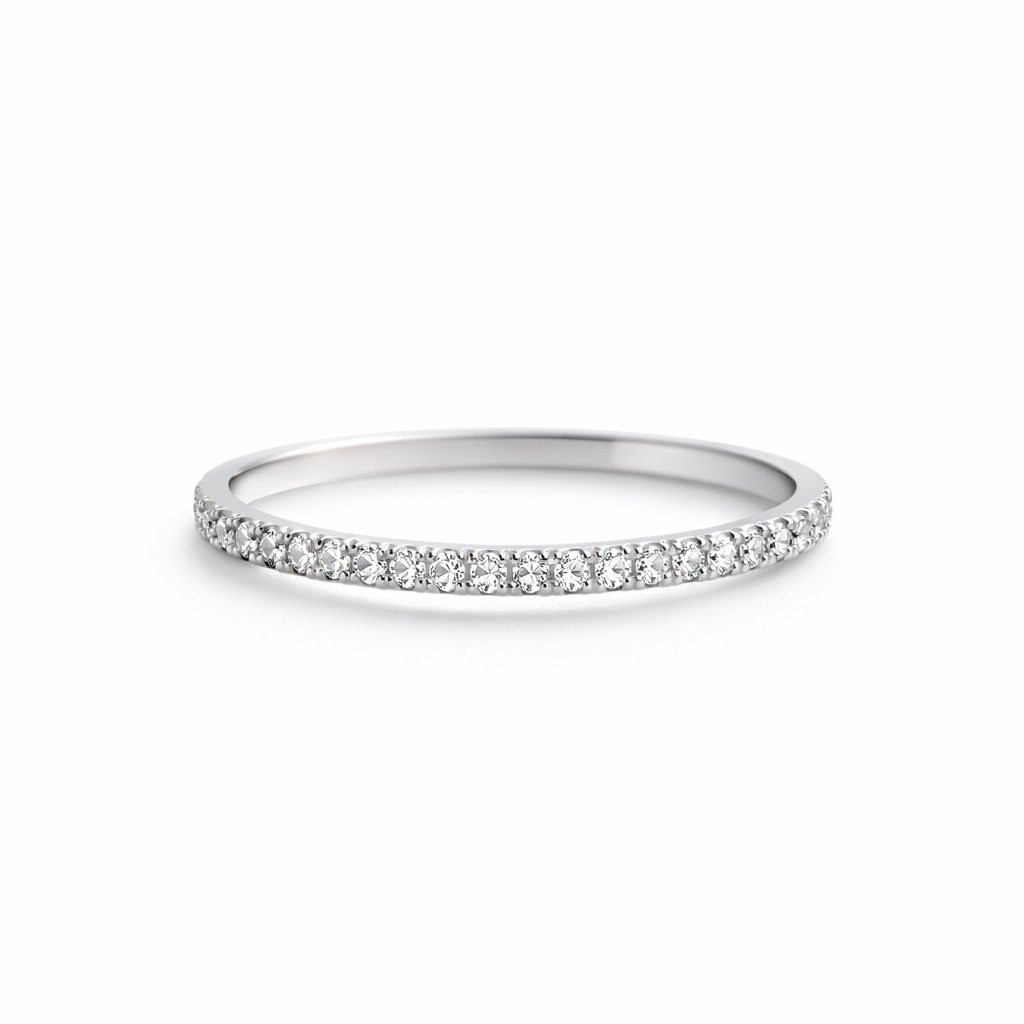 Inel din argint 925 „eternity micro-pave”, COD I362, mărime 6