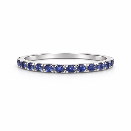 Inel din argint 925 „blue sapphire eternity”, COD I281, mărime 7