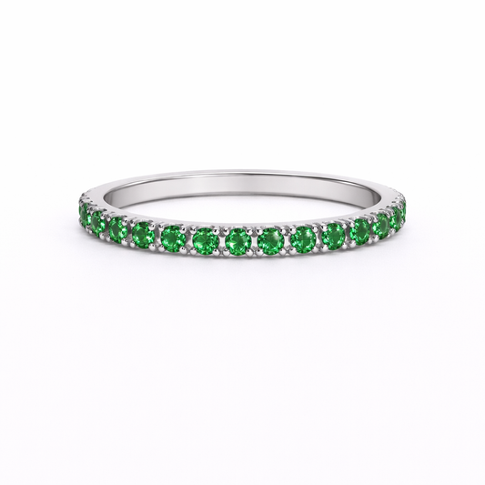 Inel din argint 925 „emerald eternity glow”, COD I281, mărime 8