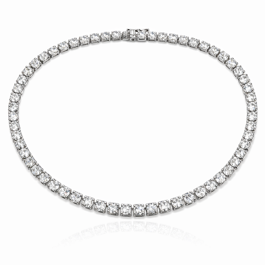 Colier din argint 925 „infinity sparkle”, COD C741, sistem de închidere tip casetă (box clasp)