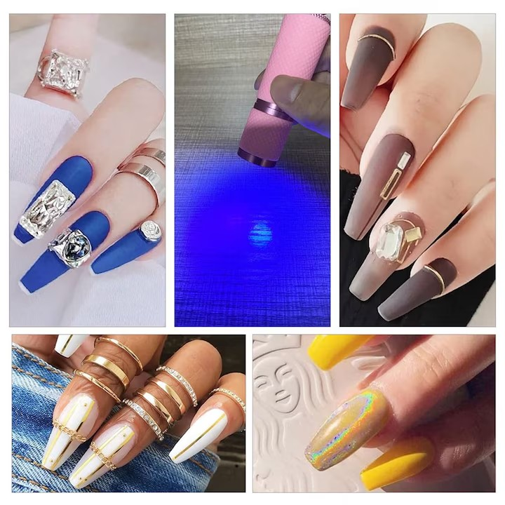 Lampă unghii UV/LED, stil lanternă, dimensiune redusă, culoare roz, Sinbinta