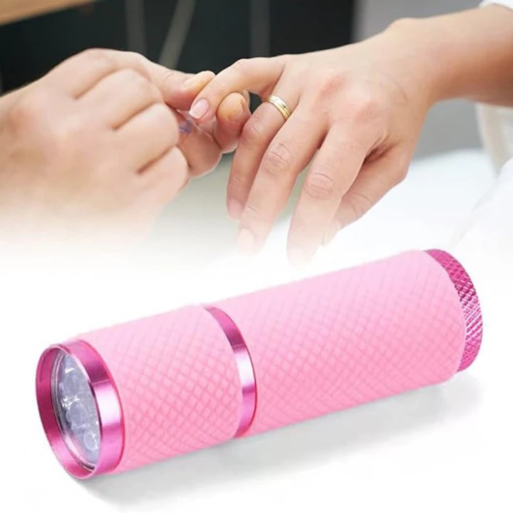 Lampă unghii UV/LED, stil lanternă, dimensiune redusă, culoare roz, Sinbinta