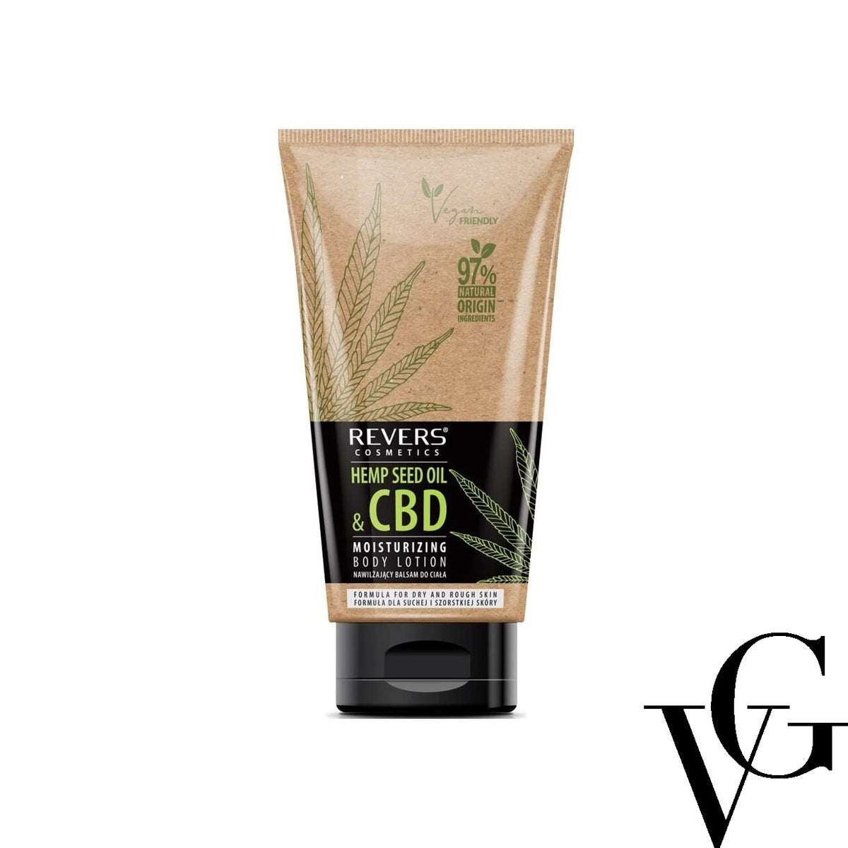 Loțiune de corp cu ulei natural de cânepă, 150 ml, Revers Cosmetics