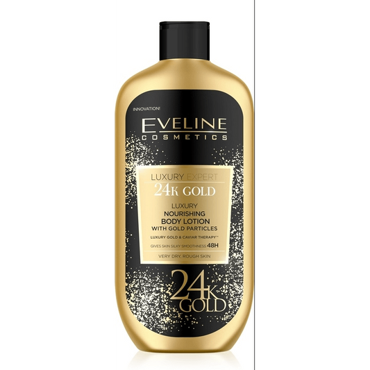 Loțiune de corp cu particule de aur 24K, 350 ml, Eveline Cosmetics