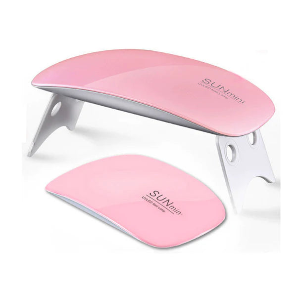 Lampă unghii UV/LED mini, culoare roz, SUNmini