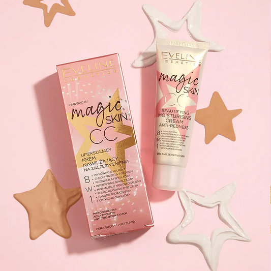 Cremă hidratantă anti-roșeață Magic Skin CC Beautifying Moisturising Cream Against Redness, 50 ml, Eveline Cosmetics