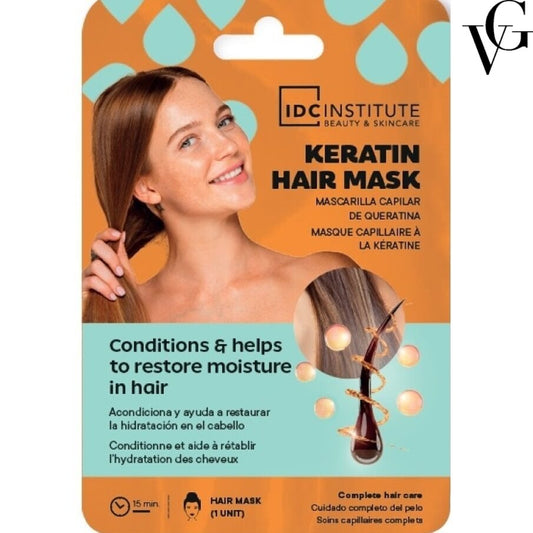Mască de păr hidratantă cu keratină, 25 ml, IDC Institute