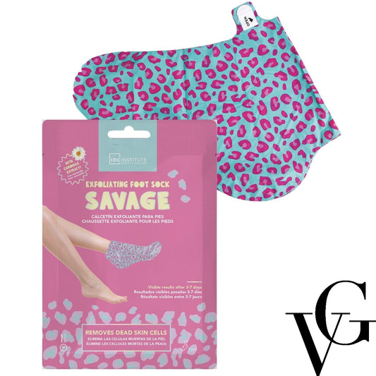Mască exfoliantă pentru picioare tip șosetă  – Savage, 18 gr, IDC Institute