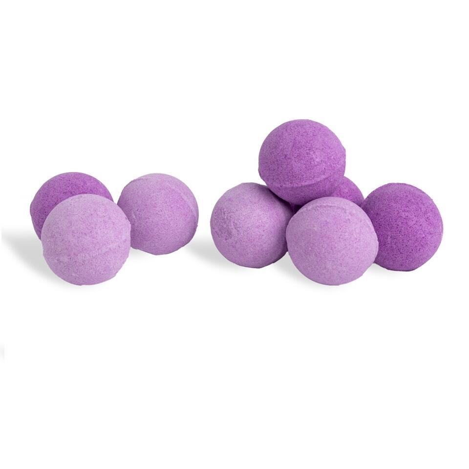 Set 8 bile efervescente de baie Crush, culoarea mov, 8 x 15 gr, Martinelia