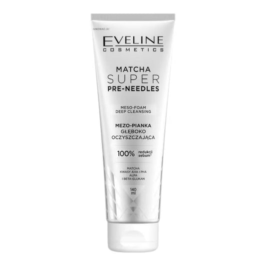 Spumă activă pentru curatarea profunda a feței Matcha Super Pre-Needles Meso-Foam Deep Cleansing Eveline 140 ml