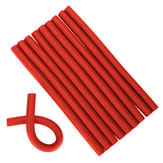 Bigudiuri flexibile, culoare roșie, numărul 4 (1.4 cm)