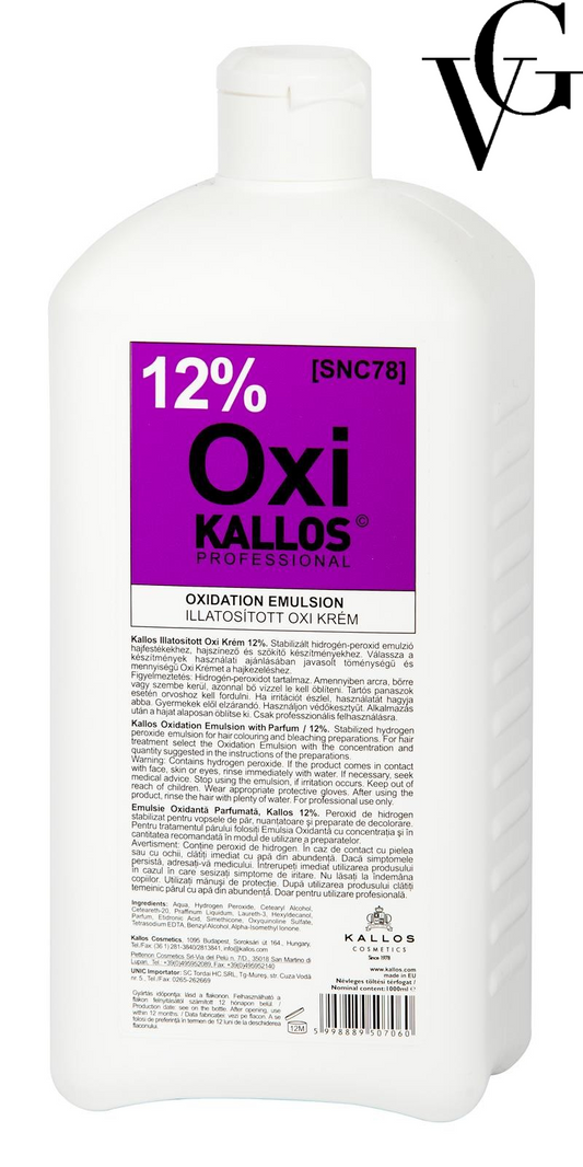 Cremă oxidantă emulsie 12%, 1000 ml, Kallos