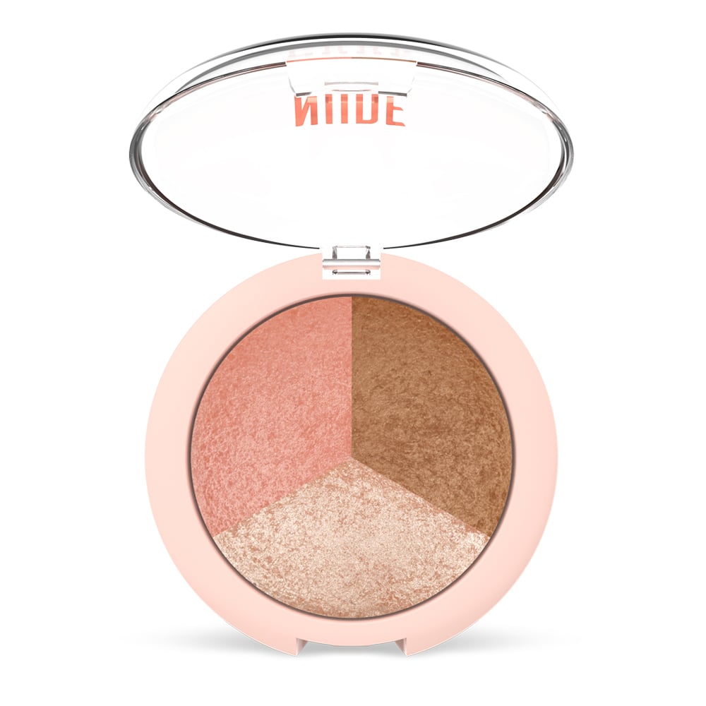 Paletă pentru contur Nude Look Baked Trio, 19.5 gr, Golden Rose