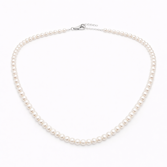 Colier din argint 925 „pearl essence”, COD 239, sistem de închidere reglabil, cu prelungire