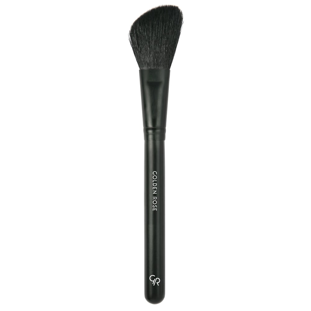 Pensulă unghiulară pentru fardul de obraz, culoare neagră, Golden Rose