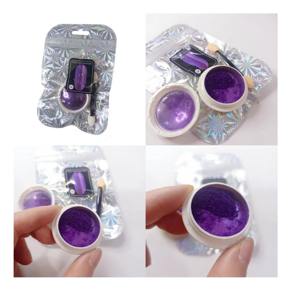 Pigment oglindă Chrome Effect pentru unghii, culoarea mov