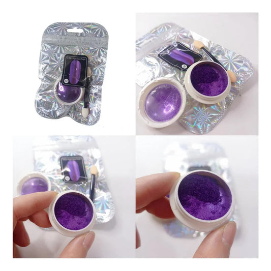 Pigment oglindă Chrome Effect pentru unghii, culoarea mov
