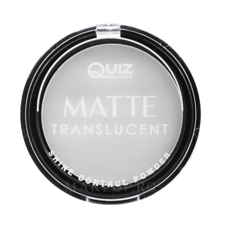 Pudră mată translucentă Shine Control, N.00, 10 gr, Quiz Cosmetics
