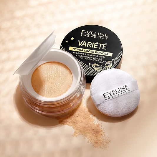 Pudră pulbere Variété Hydra Loose Cooling & Blurring Effect, 5 gr, Eveline Cosmetics
