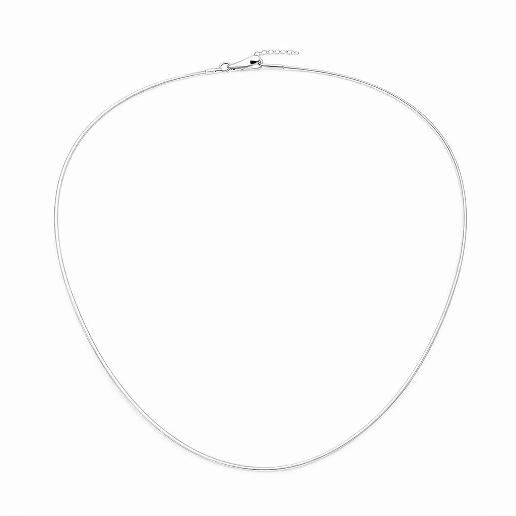 Colier din argint 925 „pure silver snake chain”, COD L231R, sistem de închidere reglabil, cu prelungire