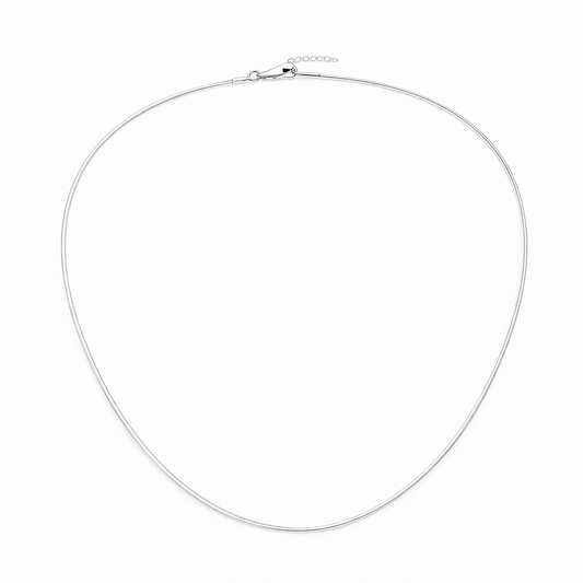 Colier din argint 925 „pure silver snake chain”, COD L231R, sistem de închidere reglabil, cu prelungire
