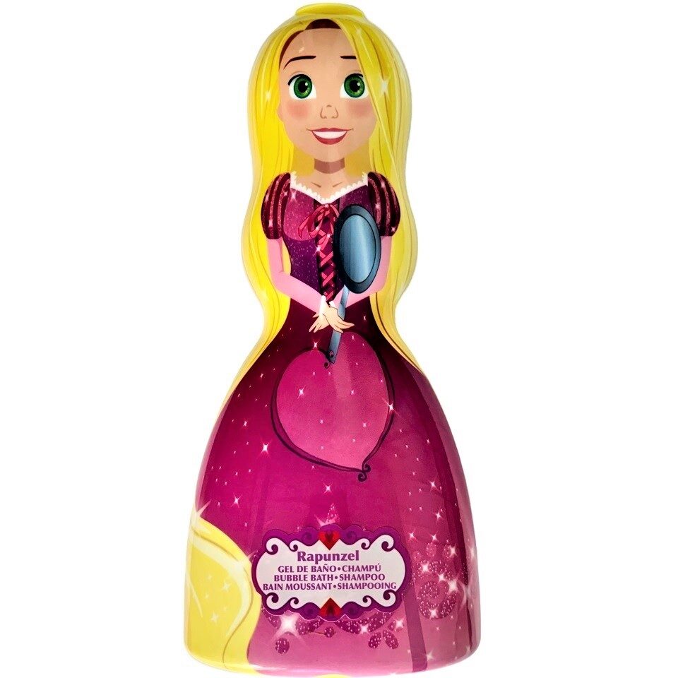 Șampon și gel de duș pentru fetițe Disney Princess Rapunzel, 250 ml, Lorenay