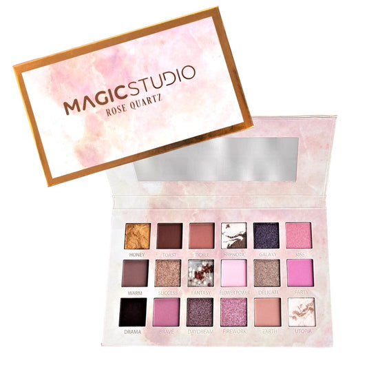 Paletă fard de pleoape, 18 nuanțe Rose Quartz, Magic Studio