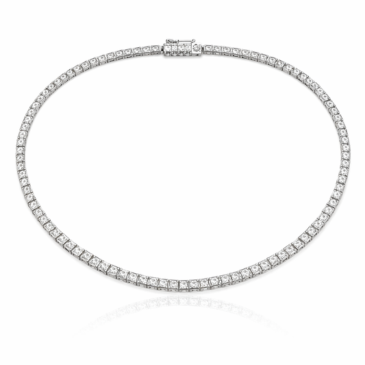 Colier din argint 925 „royal radiance”, COD C232, sistem de închidere tip casetă (box clasp)