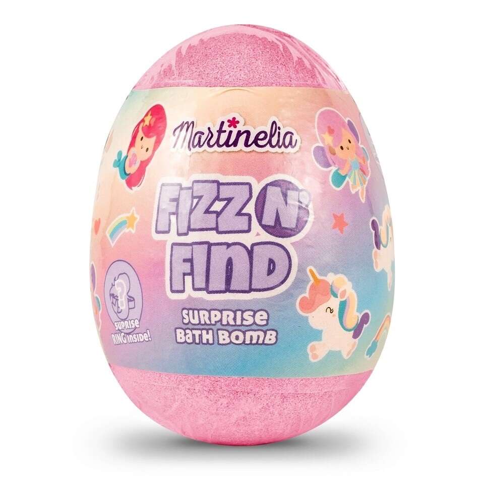 Bilă efervescentă de baie cu surpriză, culoare roz, 150 gr, Martinelia