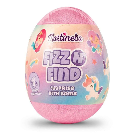 Bilă efervescentă de baie cu surpriză, culoare roz, 150 gr, Martinelia