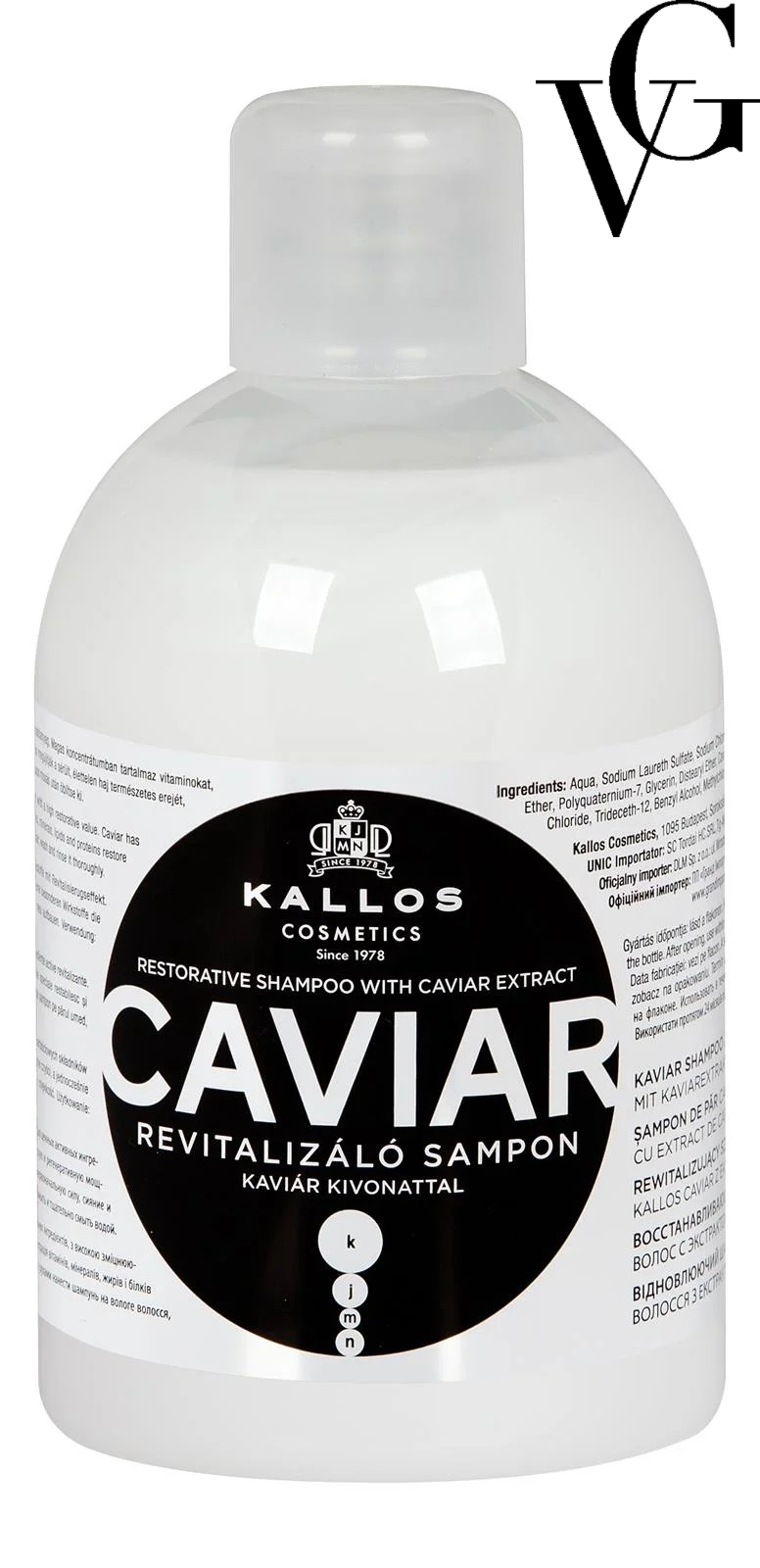 Șampon revitalizant cu extract de caviar, 1000 ml, Kallos
