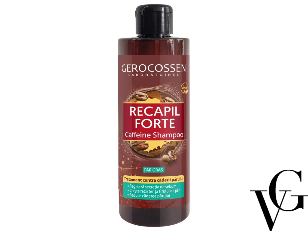 Șampon cu cafeină pentru păr gras Recapil Forte, 400 ml, Gerocossen