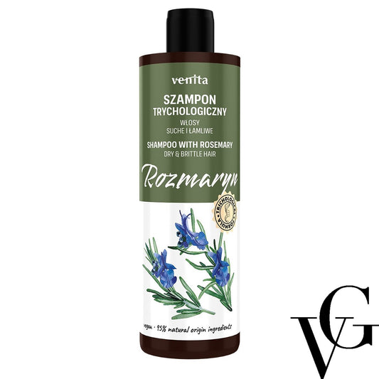 Șampon tricologic cu extract de rozmarin pentru păr uscat și fragil, 300 ml, Venita