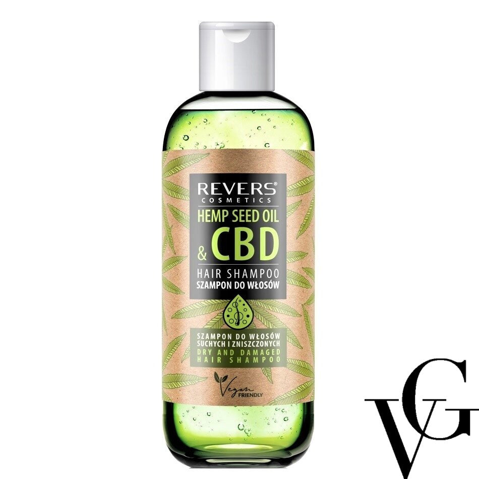 Șampon pentru părul uscat și deteriorat cu ulei de cânepă & CBD, 500 ml, Revers
