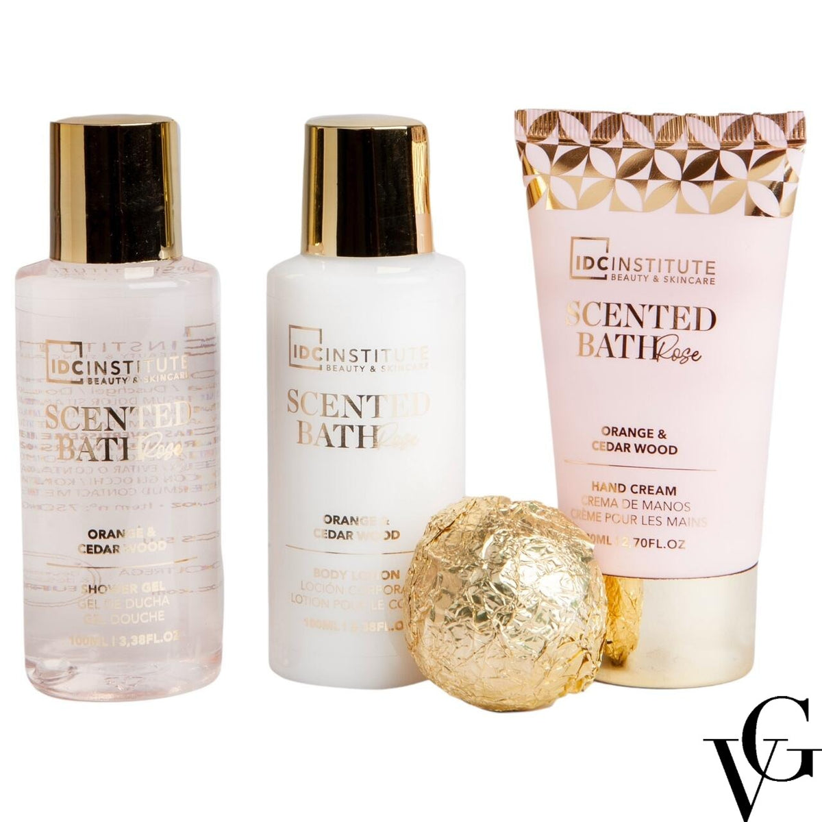 Set de îngrijire personală Scented Bath Rose Luxury, 280 ml, IDC Institute