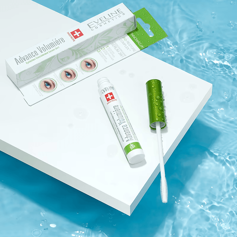 Ser regenerator pentru gene Advance Volumière Eyelashes Concentrated Serum 3 în 1, 10 ml, Eveline Cosmetics