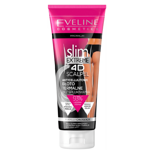 Ser anticelulitic fără clătire cu nămol termal Slim Extreme 4D Scalpel, 250 ml, Eveline Cosmetics