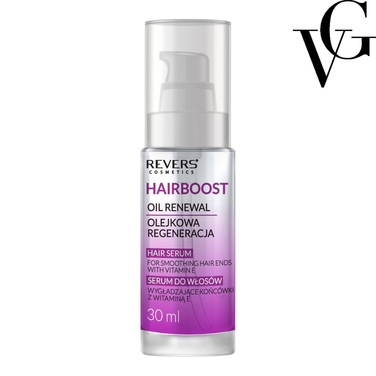 Ser siliconic cu vitamina E pentru netezirea vârfurilor de păr Hairboost, 30 ml, Revers