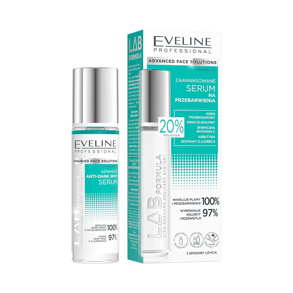 Ser pentru față Advanced Anti-Dark Spot Serum Lab Formula 20%, 30 ml, Eveline Cosmetics