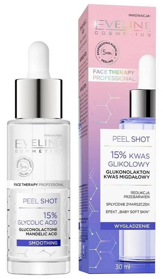 Ser pentru față cu acid glicolic 15% Peel Shot, 30 ml, Eveline Cosmetics