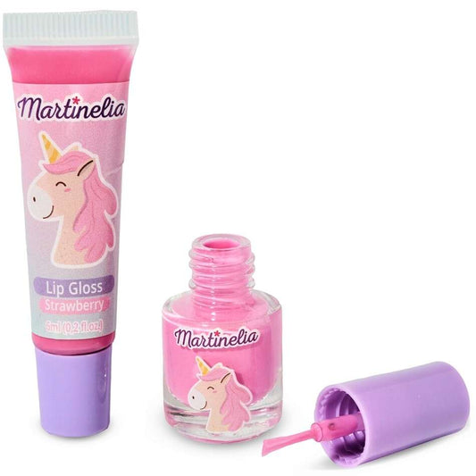 Set luciu de buze și lac de unghii pentru copii Little Unicorn Duo, 12 ml, Martinelia