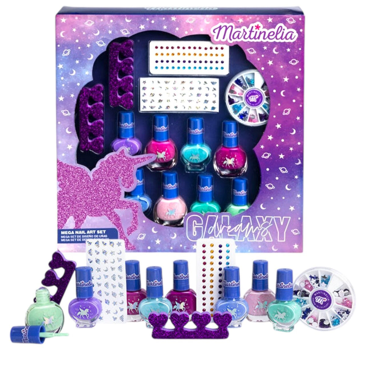 Set de îngrijire a unghiilor pentru fetițe Nail Art Galaxy Dreams, Martinelia