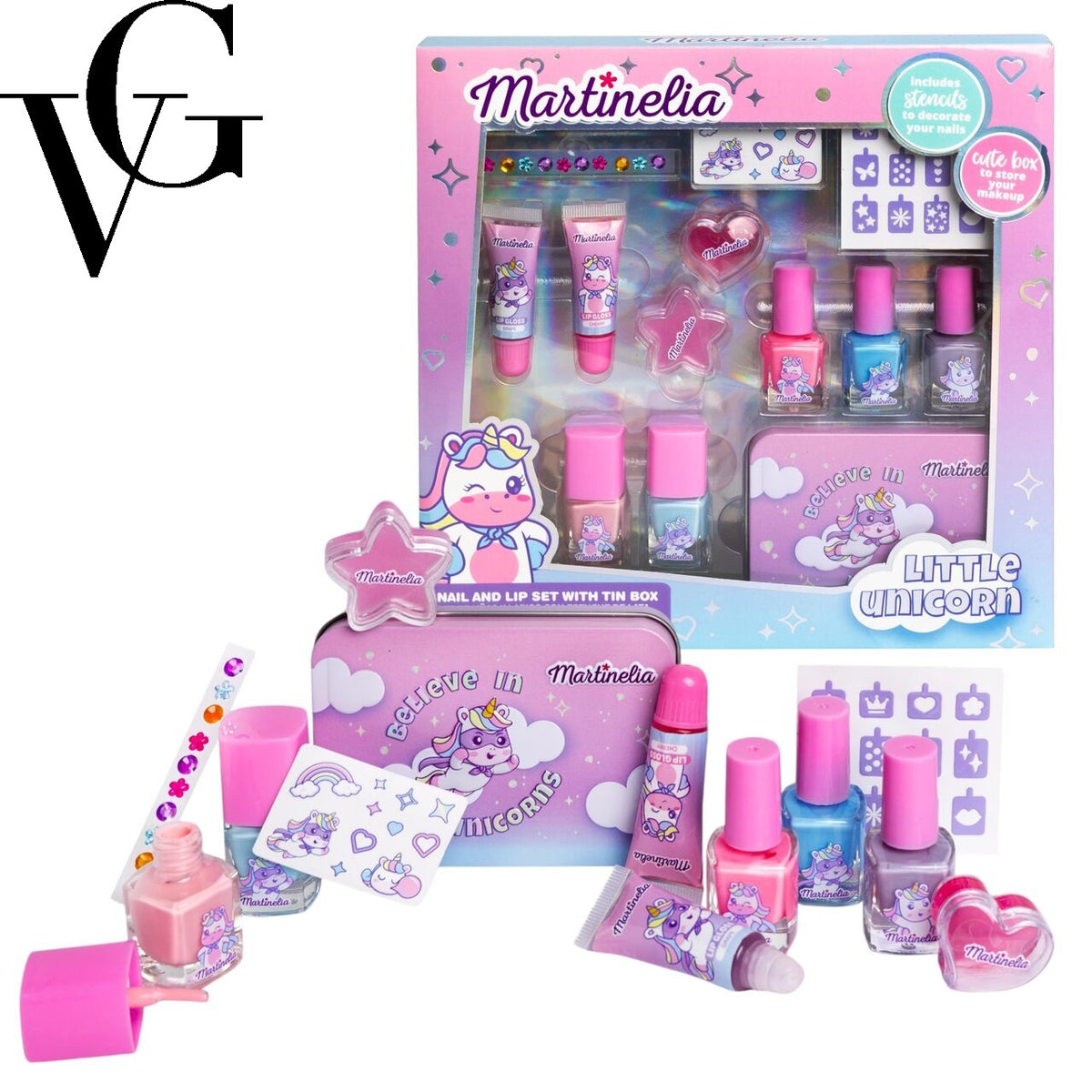 Set cosmetice și accesorii pentru fetițe Little Unicorn, Martinelia
