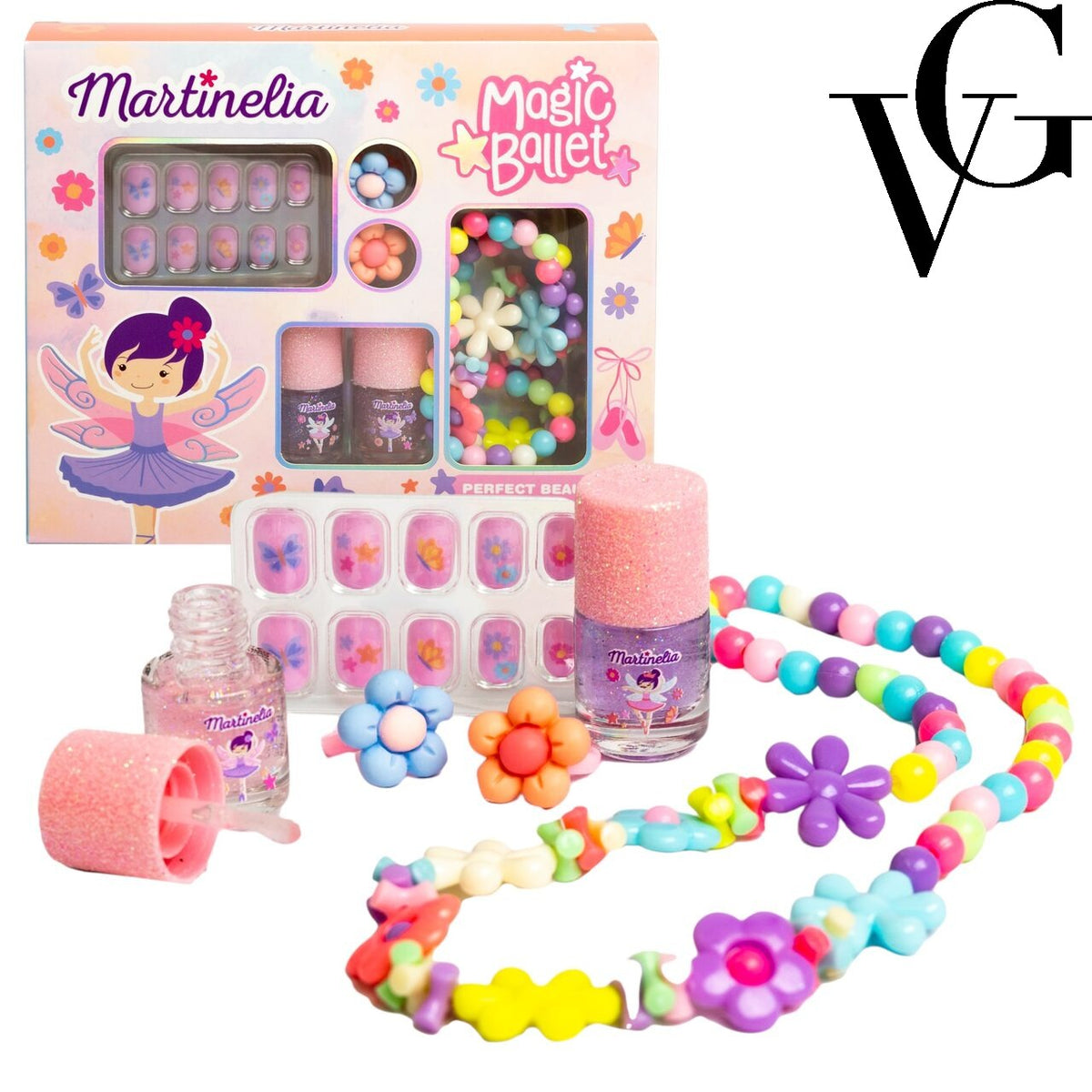 Set cadou pentru decorarea unghiilor pentru fetițe Magic Ballet, Martinelia