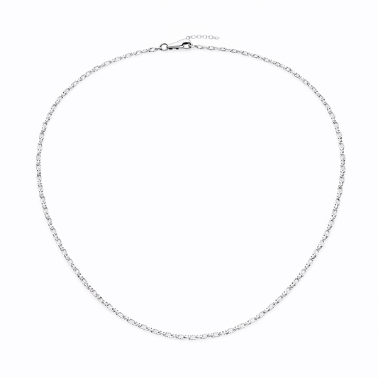 Colier din argint 925 „shimmering silver wave”, sistem de închidere reglabil, cu prelungire