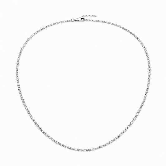 Colier din argint 925 „silver bold fluidness”, COD L286R, sistem de închidere reglabil, cu prelungire