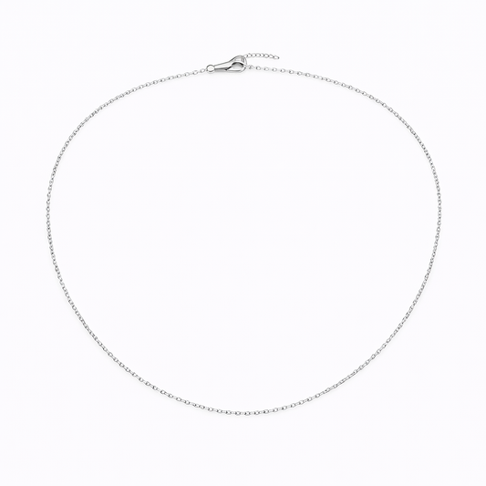 Colier din argint 925 „silver ripple elegance”, sistem de închidere reglabil, cu prelungire