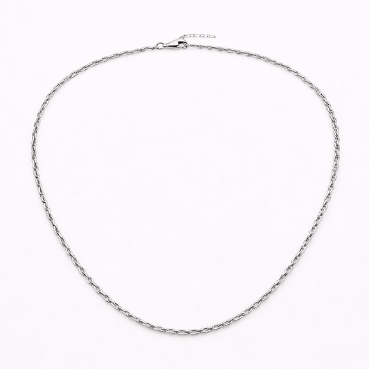 Colier din argint 925 „silver twist radiance”, sistem de închidere reglabil, cu prelungire
