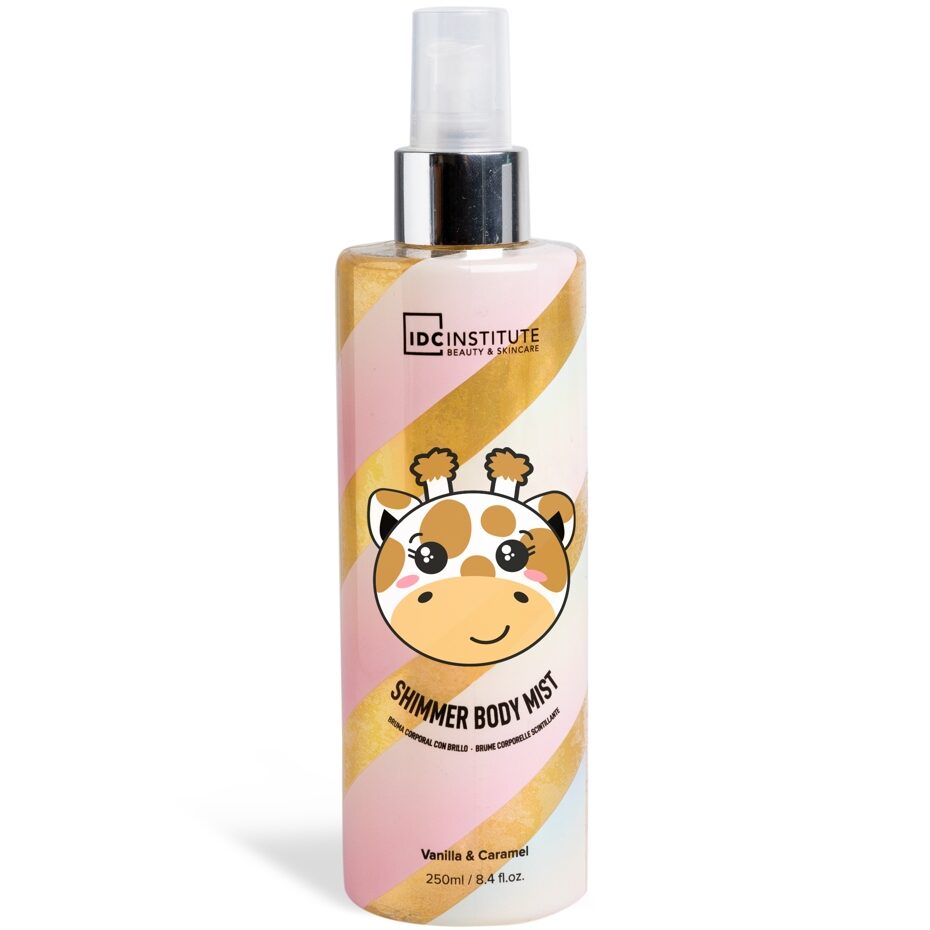 Spray de corp cu sclipici Cute Animals Shimmer Giraffe, 250 ml, IDC Institute