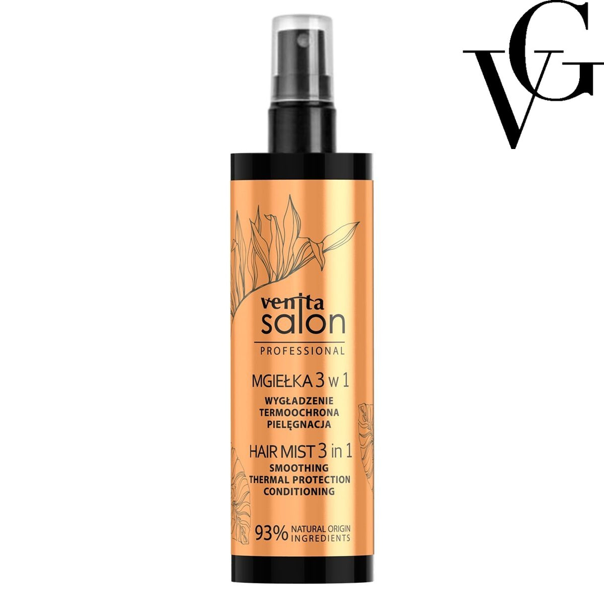 Spray balsam cu protecție termică destinat netezirii părului 3 în 1, 200 ml, Venita